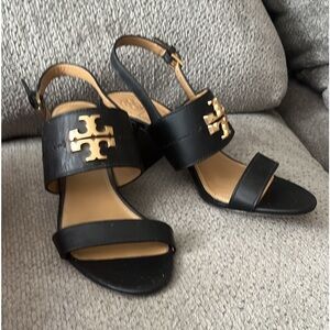Tory Burch block 2 1/2 inch heels. Worn 2 times. In excellent used condition!